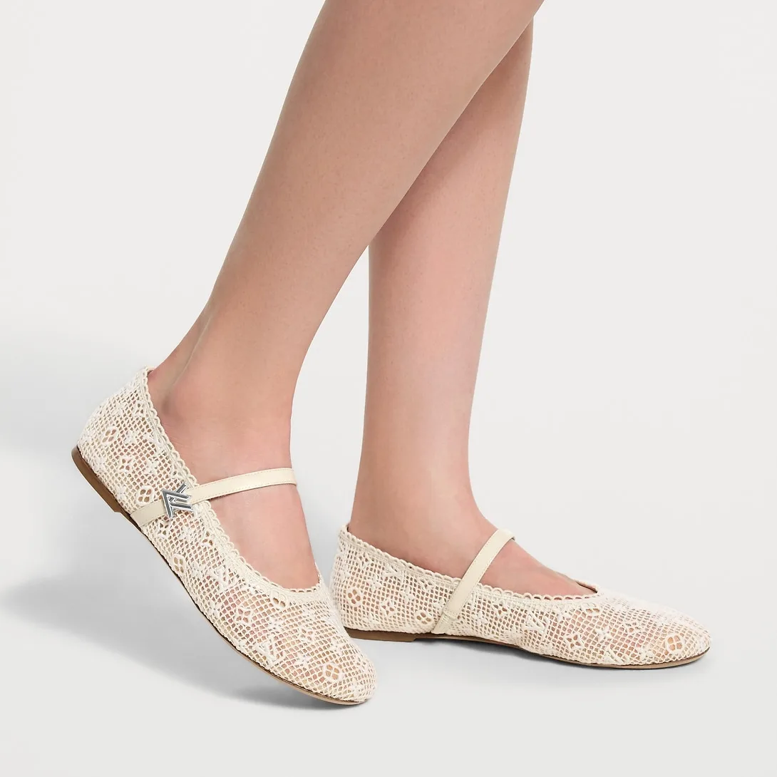 Louis Vuitton Romy Flat Ballerinas Beige 1AK23T - Image 3