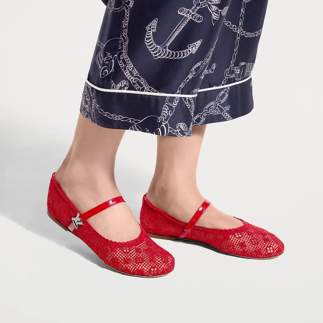 Alternative view of Louis Vuitton Romy Flat Ballerinas Red 1AK262