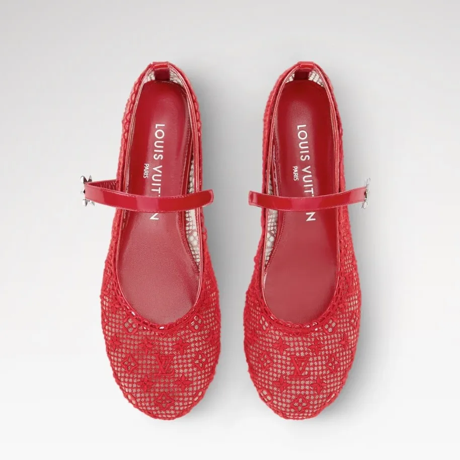 Louis Vuitton Romy Flat Ballerinas Red 1AK262 - Image 5