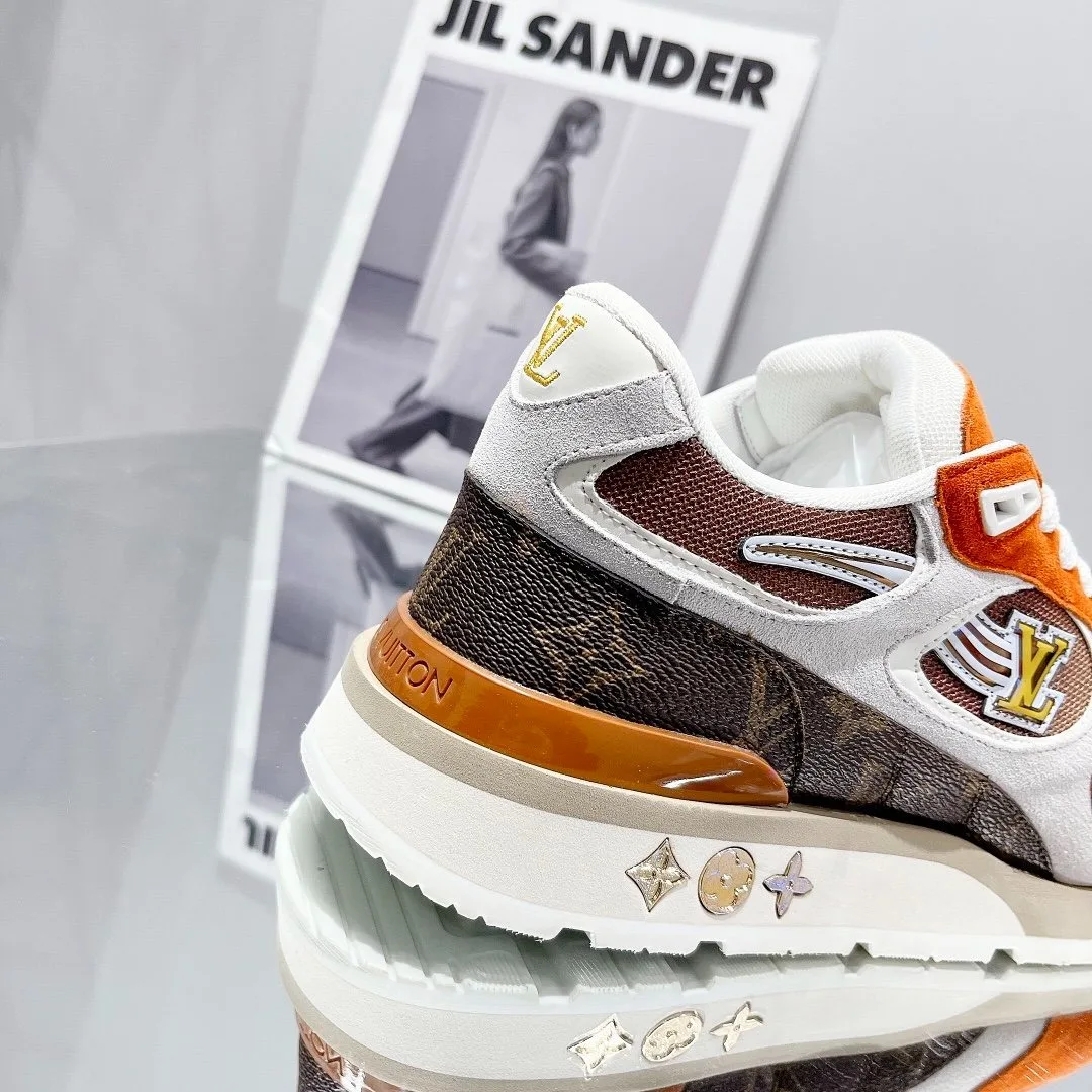 Louis Vuitton Run Away Sneaker Monogram Material Orange - Image 3