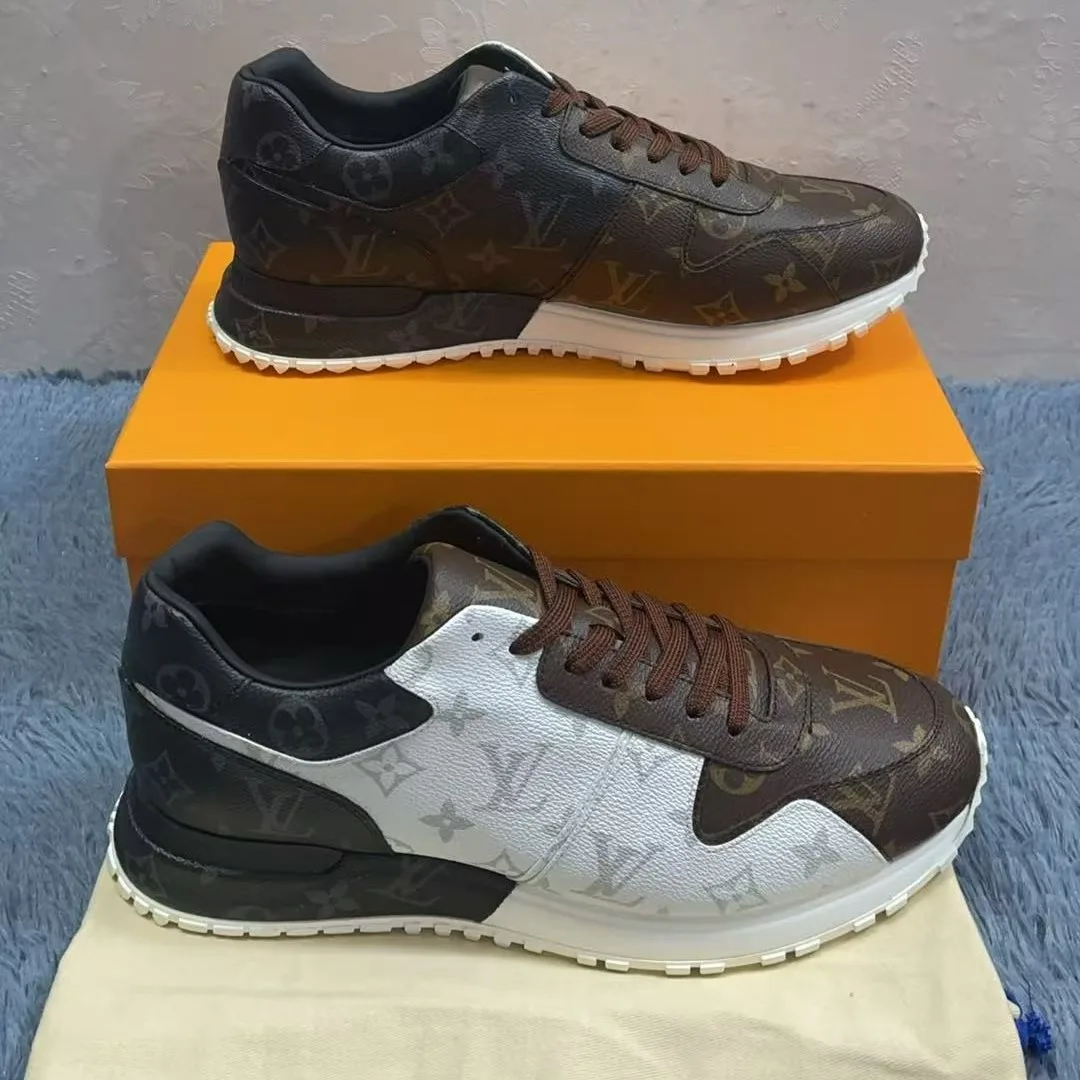 Louis Vuitton Run Away Sneaker Monogram Canvas Black/White/Brown - Image 3