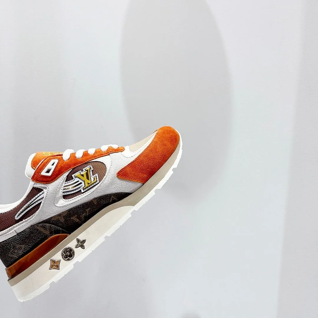 Louis Vuitton Run Away Sneaker Monogram Material Orange - Image 4