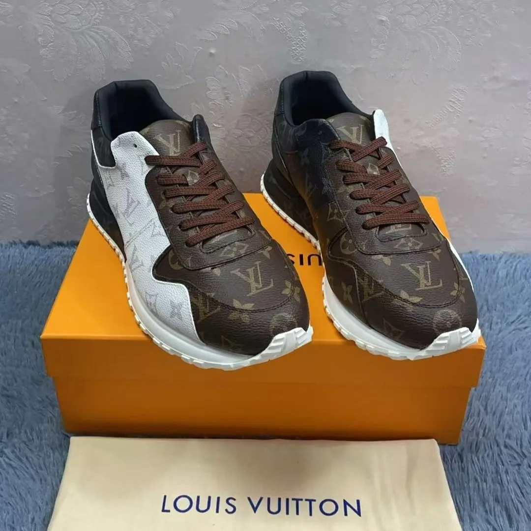 Louis Vuitton Run Away Sneaker Monogram Canvas Black/White/Brown - Image 4