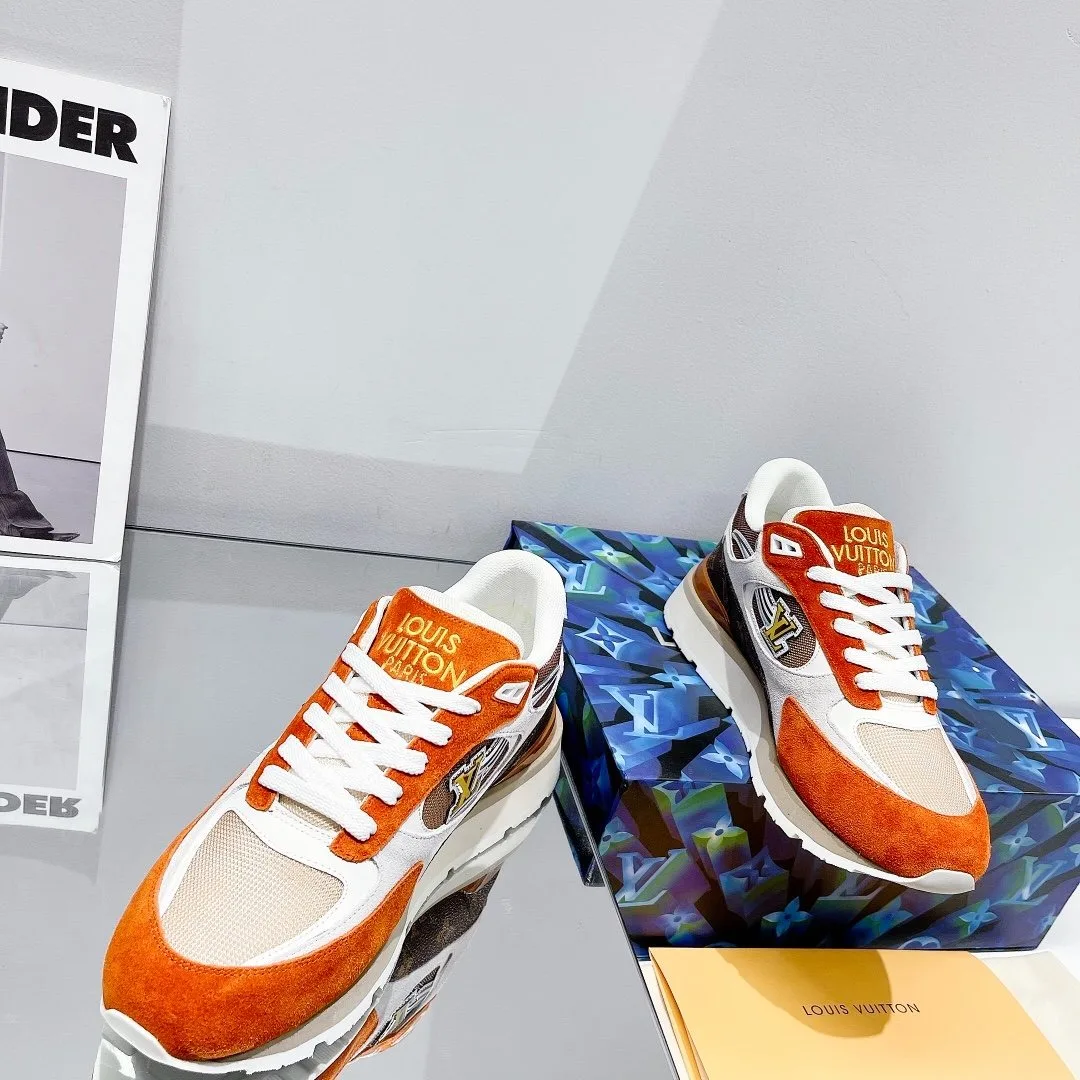 Louis Vuitton Run Away Sneaker Monogram Material Orange - Image 5