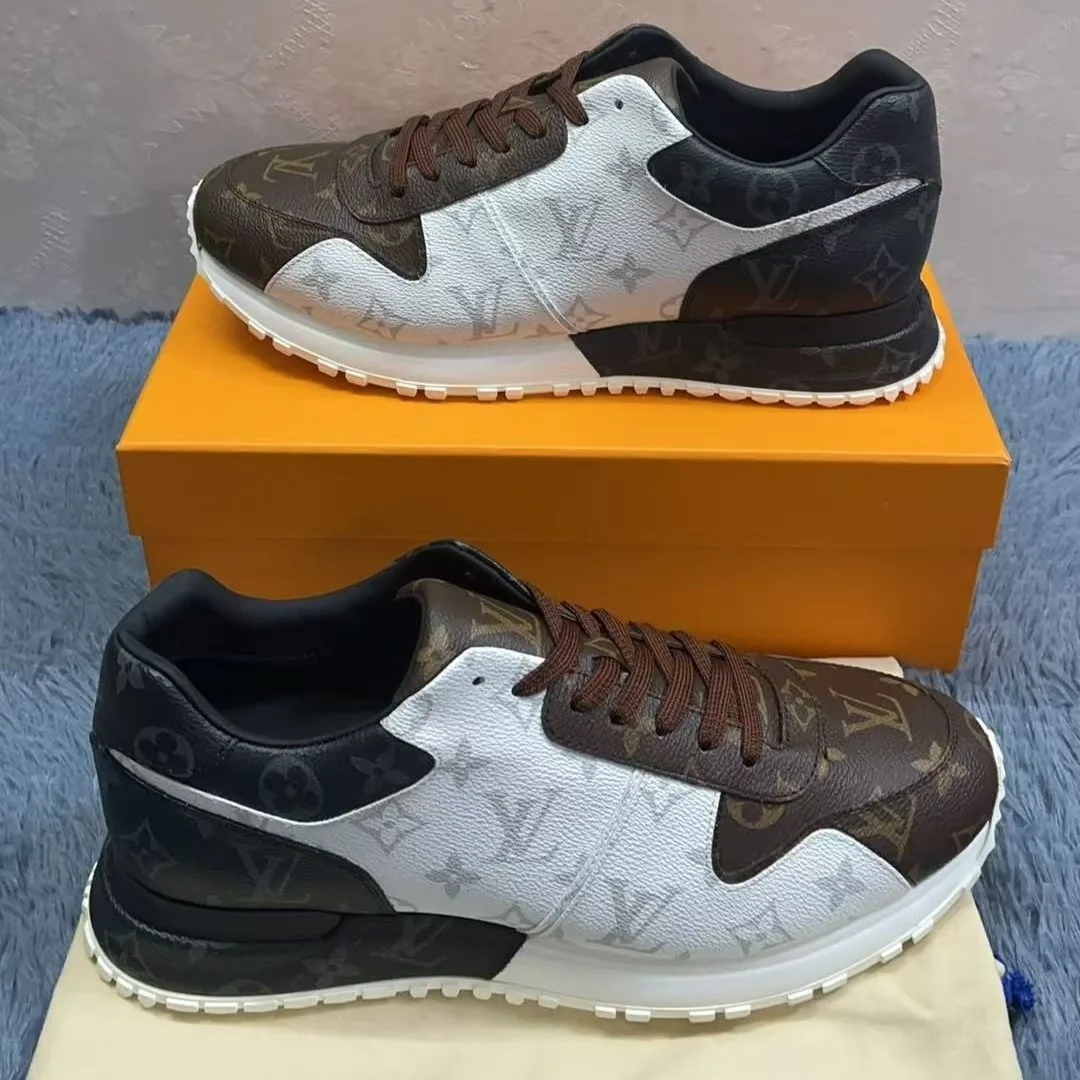 Louis Vuitton Run Away Sneaker Monogram Canvas Black/White/Brown - Image 6