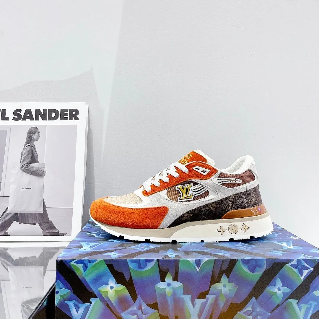 Louis Vuitton Run Away Sneaker Monogram Material Orange - Image 6
