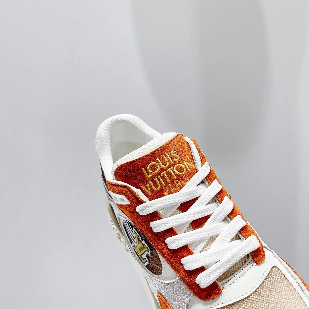 Louis Vuitton Run Away Sneaker Monogram Material Orange - Image 7