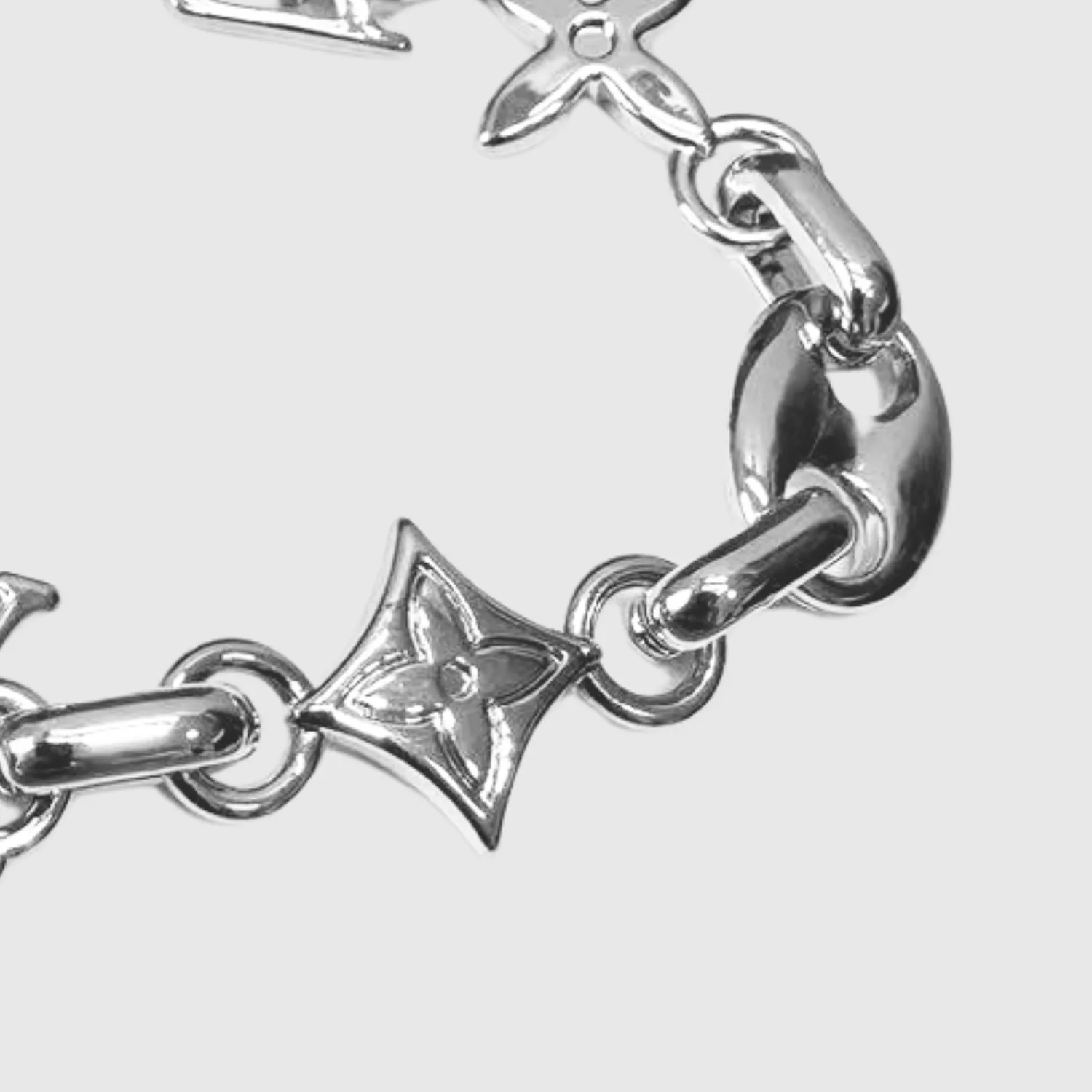Louis Vuitton Mix Chains Bracelet Silver-Toned - Image 4