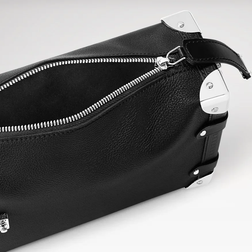 Louis Vuitton Side Trunk MM Shoulder Bag / Black Silver Hardware - Image 7