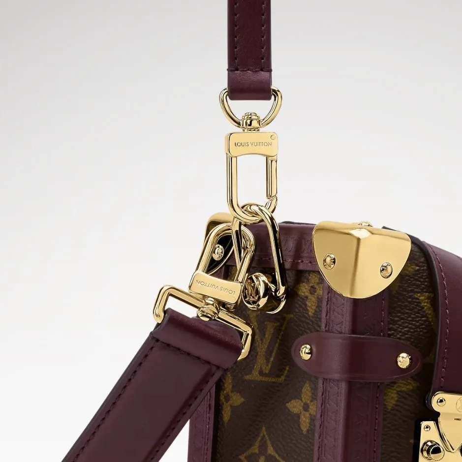 Louis Vuitton Side Trunk MM Shoulder Bag / Brown Monogram Gold Hardware - Image 6