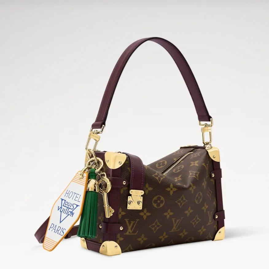 Louis Vuitton Side Trunk MM Shoulder Bag / Brown Monogram Gold Hardware - Image 3