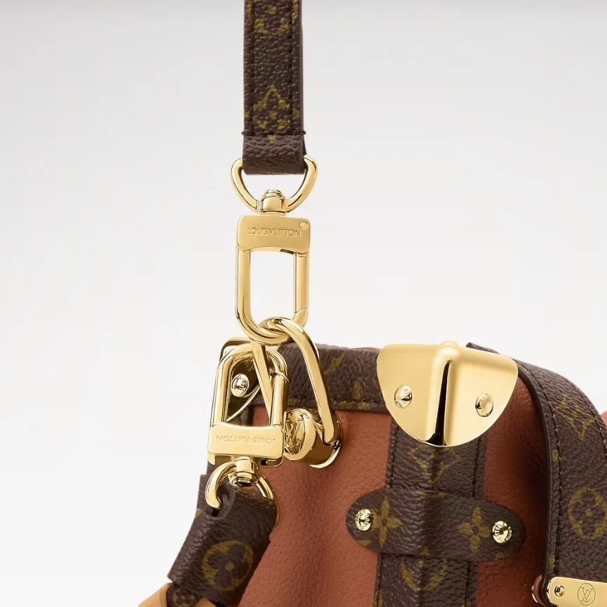 Louis Vuitton Side Trunk MM Shoulder Bag / Cognac Gold Hardware - Image 5