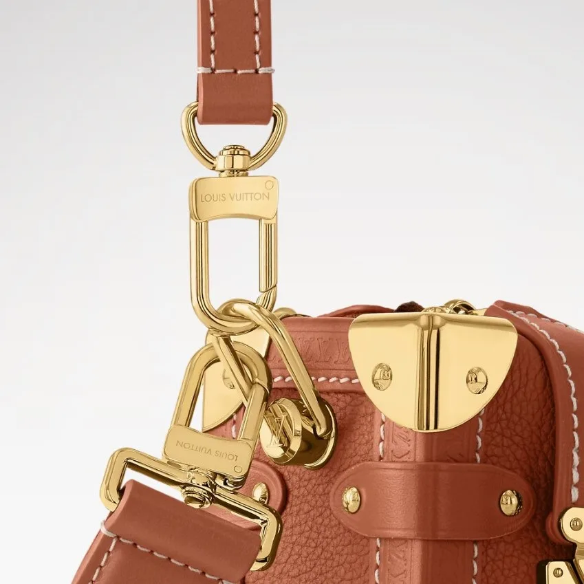 Louis Vuitton Side Trunk PM Shoulder Bag / Cognac Gold Hardware - Image 7