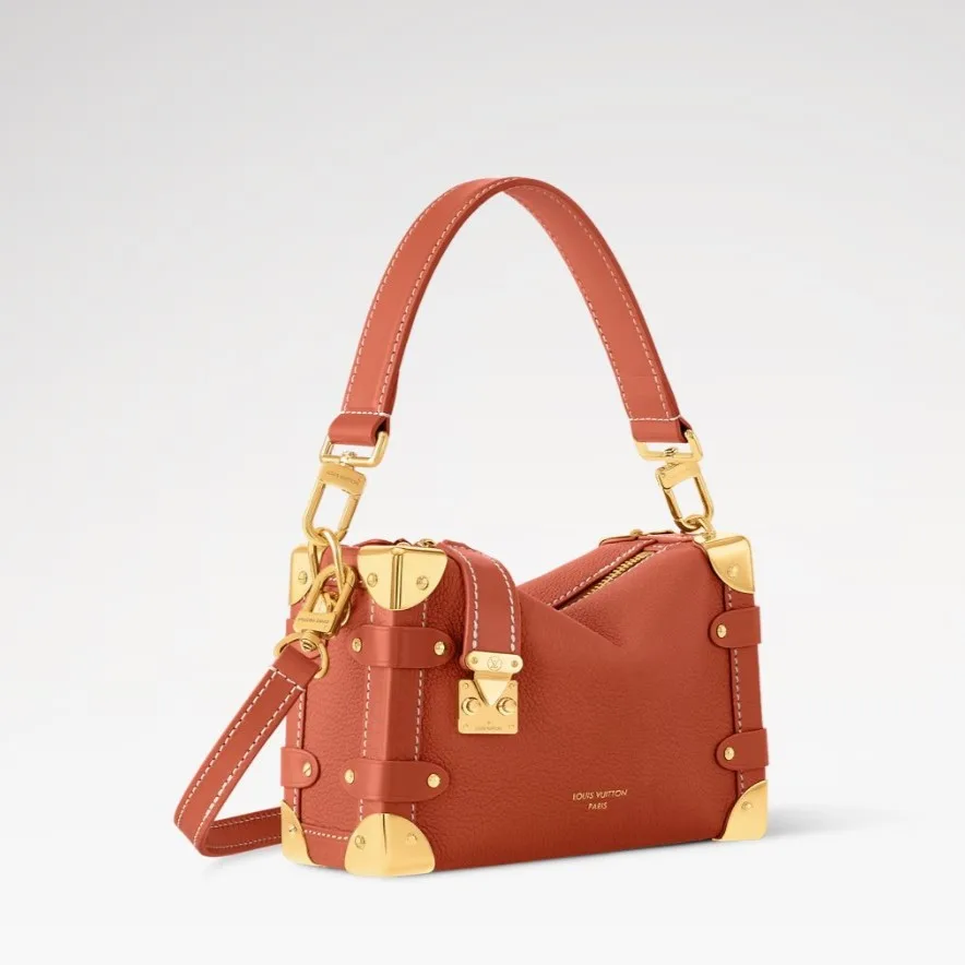 Louis Vuitton Side Trunk PM Shoulder Bag / Cognac Gold Hardware - Image 4