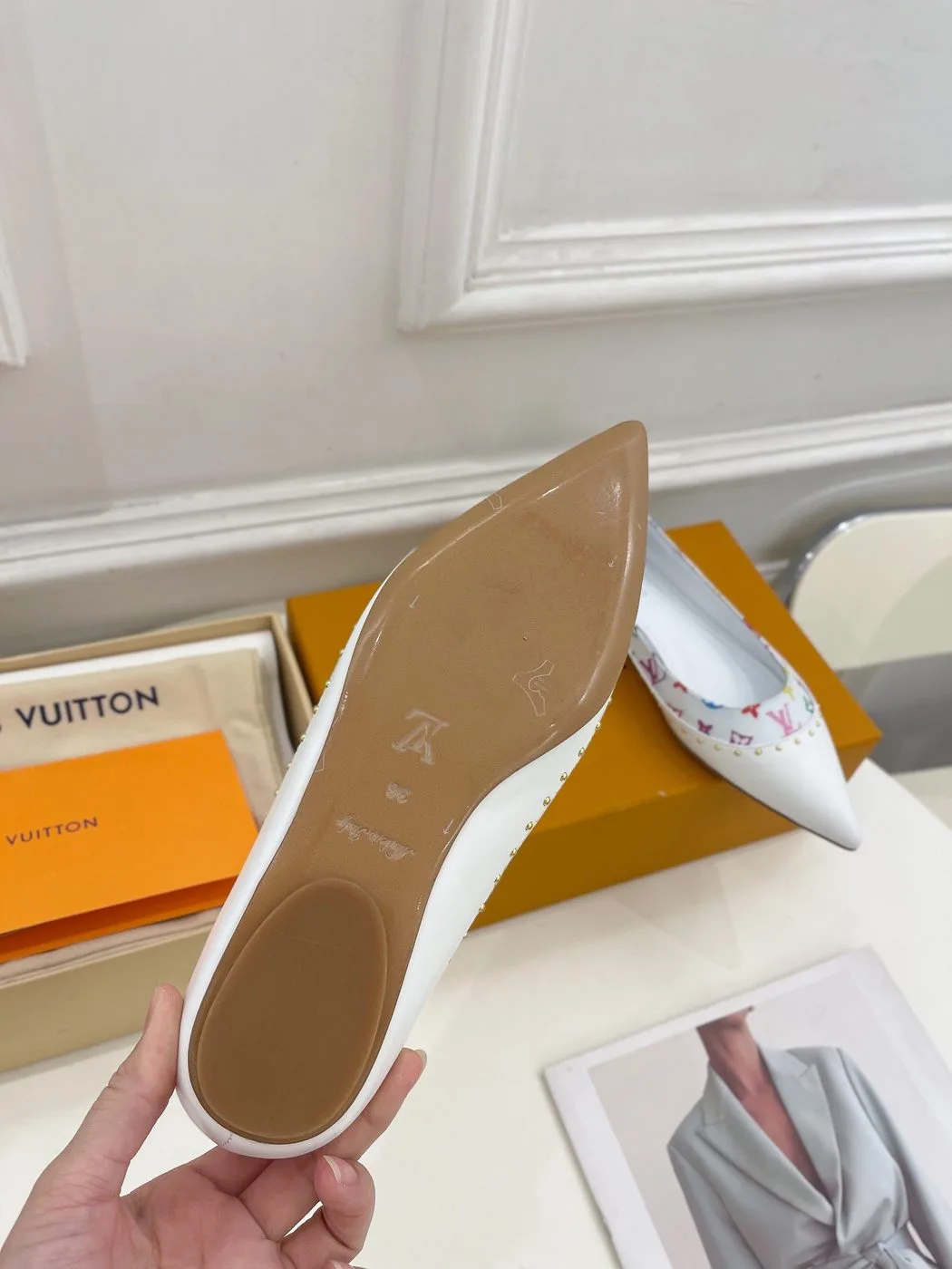 Louis Vuitton Flat Ballerina White - Image 3