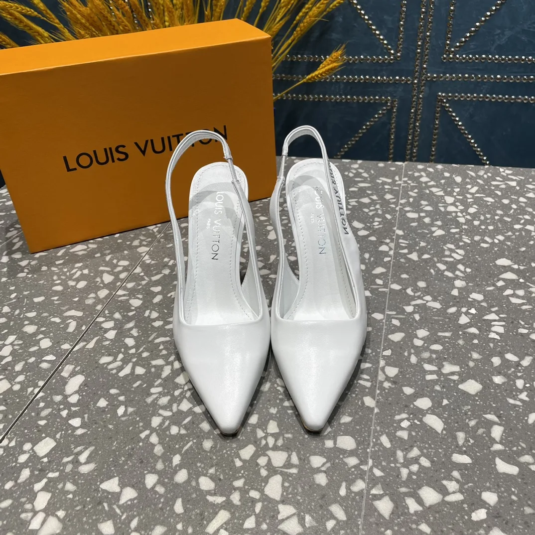 Louis Vuitton Sparkle Slingback Pump White - Image 5