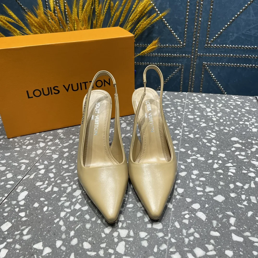 Louis Vuitton Sparkle Slingback Pump Beige - Image 5