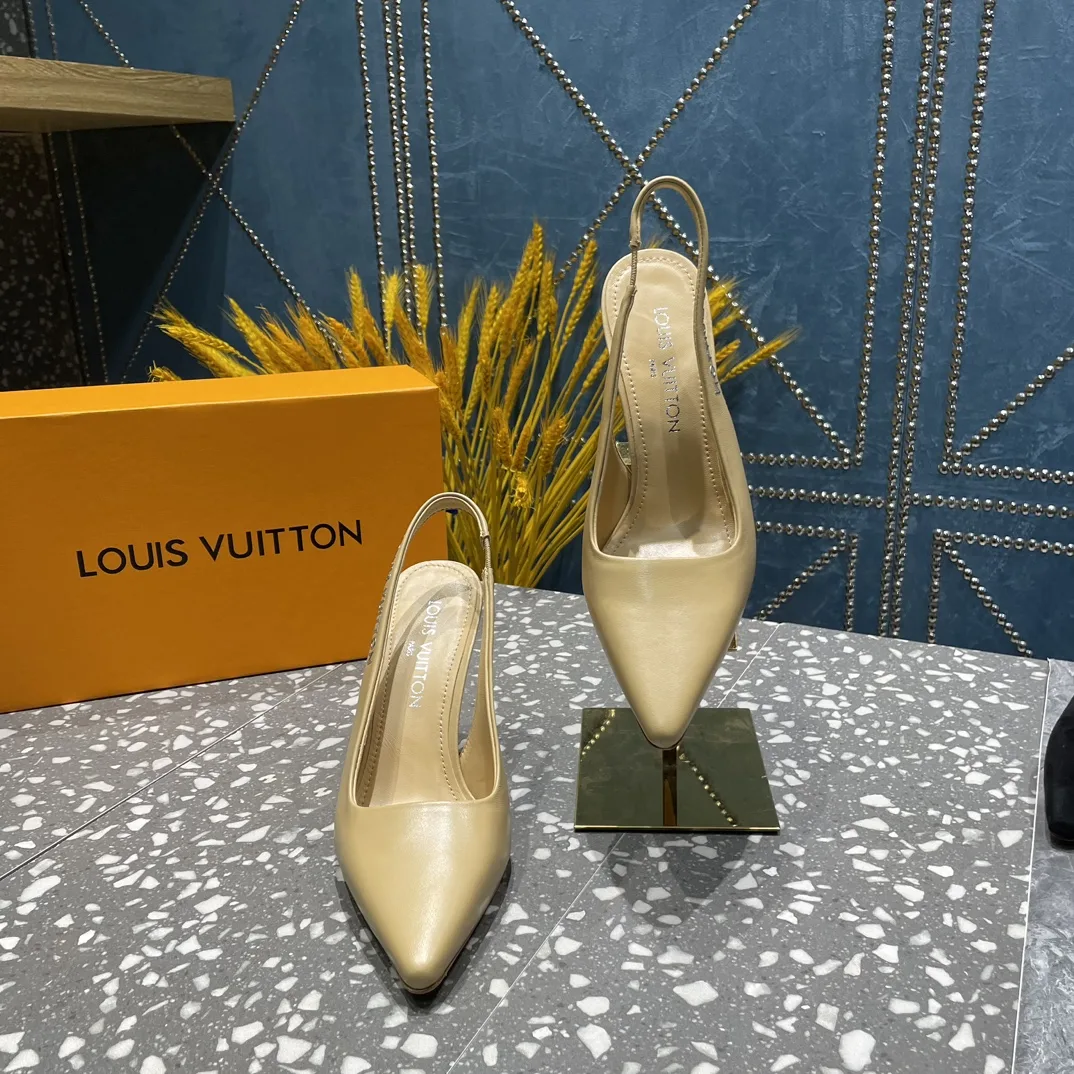 Louis Vuitton Sparkle Slingback Pump Beige - Image 3