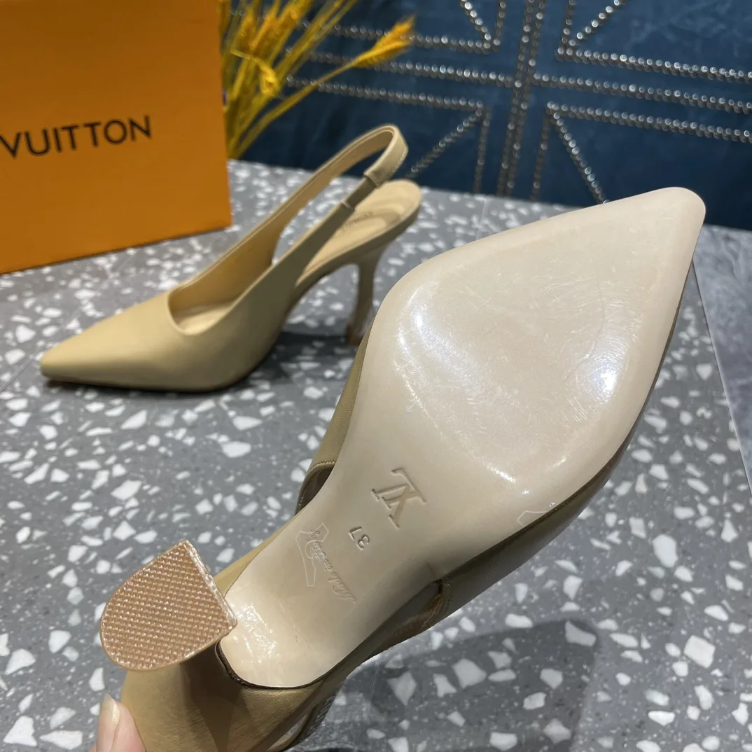 Louis Vuitton Sparkle Slingback Pump Beige - Image 4