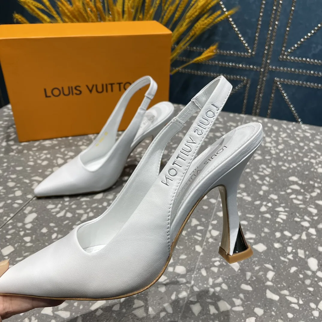 Louis Vuitton Sparkle Slingback Pump White - Image 3