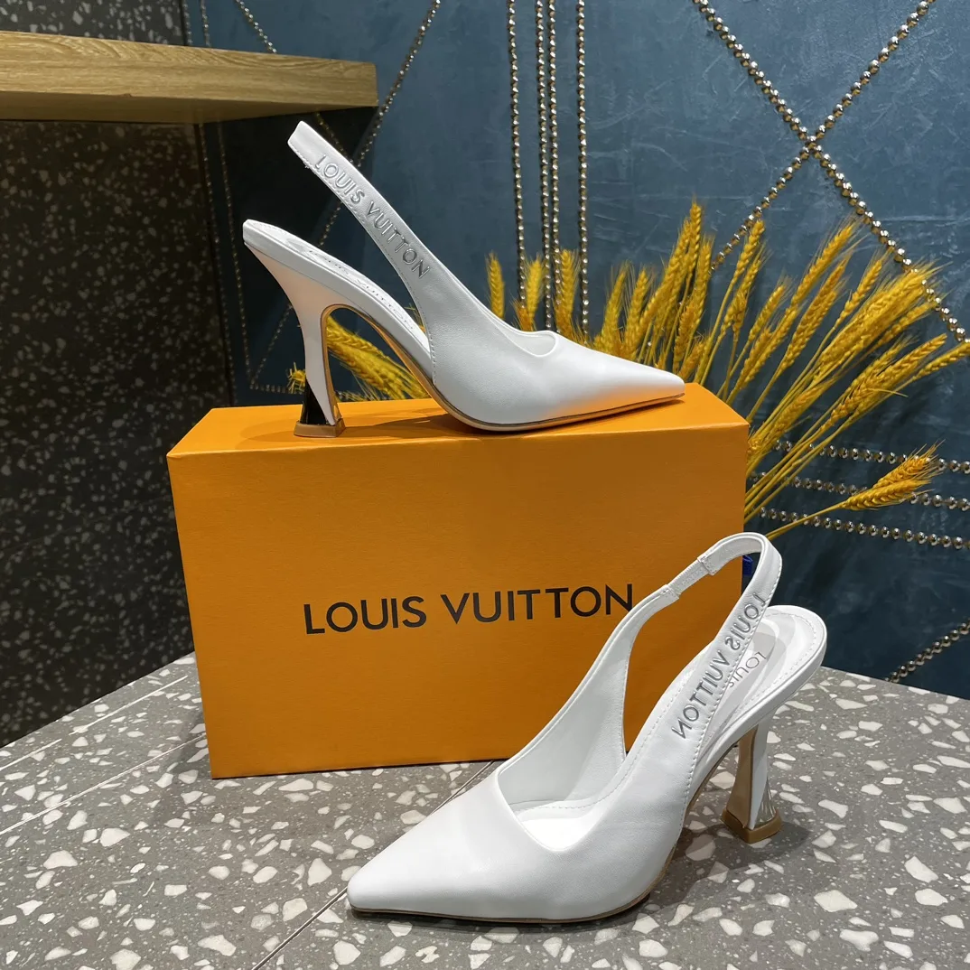 Louis Vuitton Sparkle Slingback Pump White - Image 4