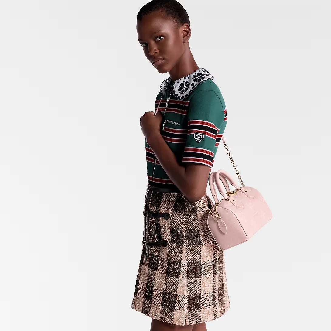 Alternative view of Louis Vuitton Speedy Bandouliere 20 Top Handle Bag / Opal Pink Gold Hardware