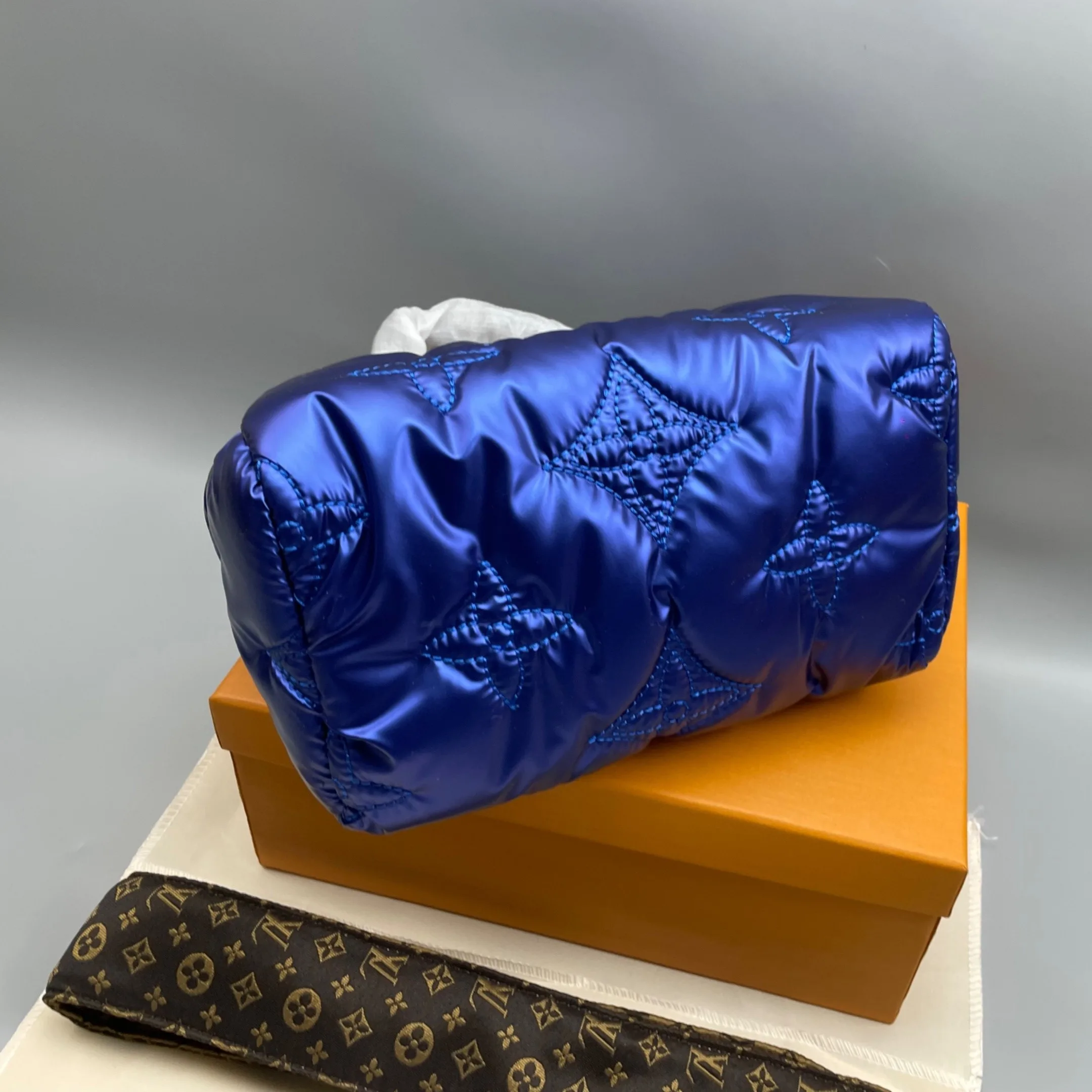 Louis Vuitton Speedy Bandoulière 25 Bag Blue 9.8n/ - Image 6