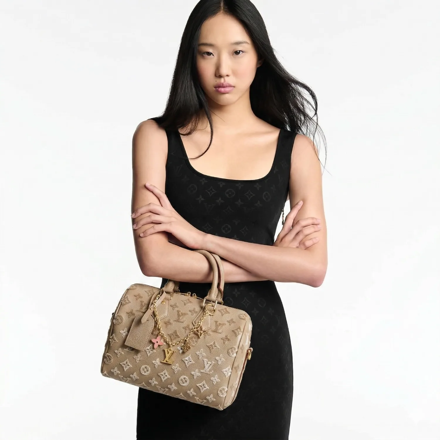 Alternative view of Louis Vuitton Speedy Bandouliere 25 Top Handle Bag / Light Brown