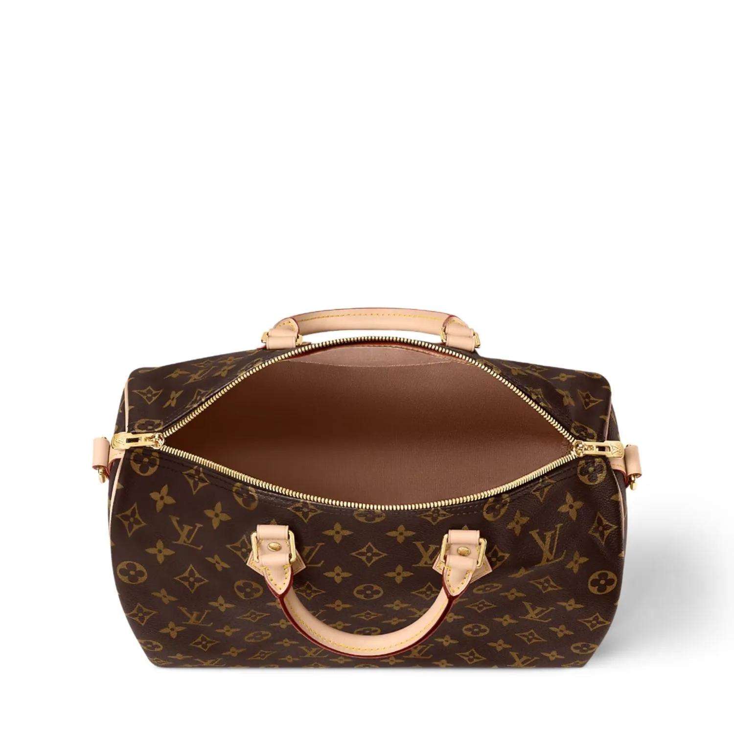Louis Vuitton Speedy Bandouliere 35 Top Handle Bag / Brown Gold Hardware - Image 6