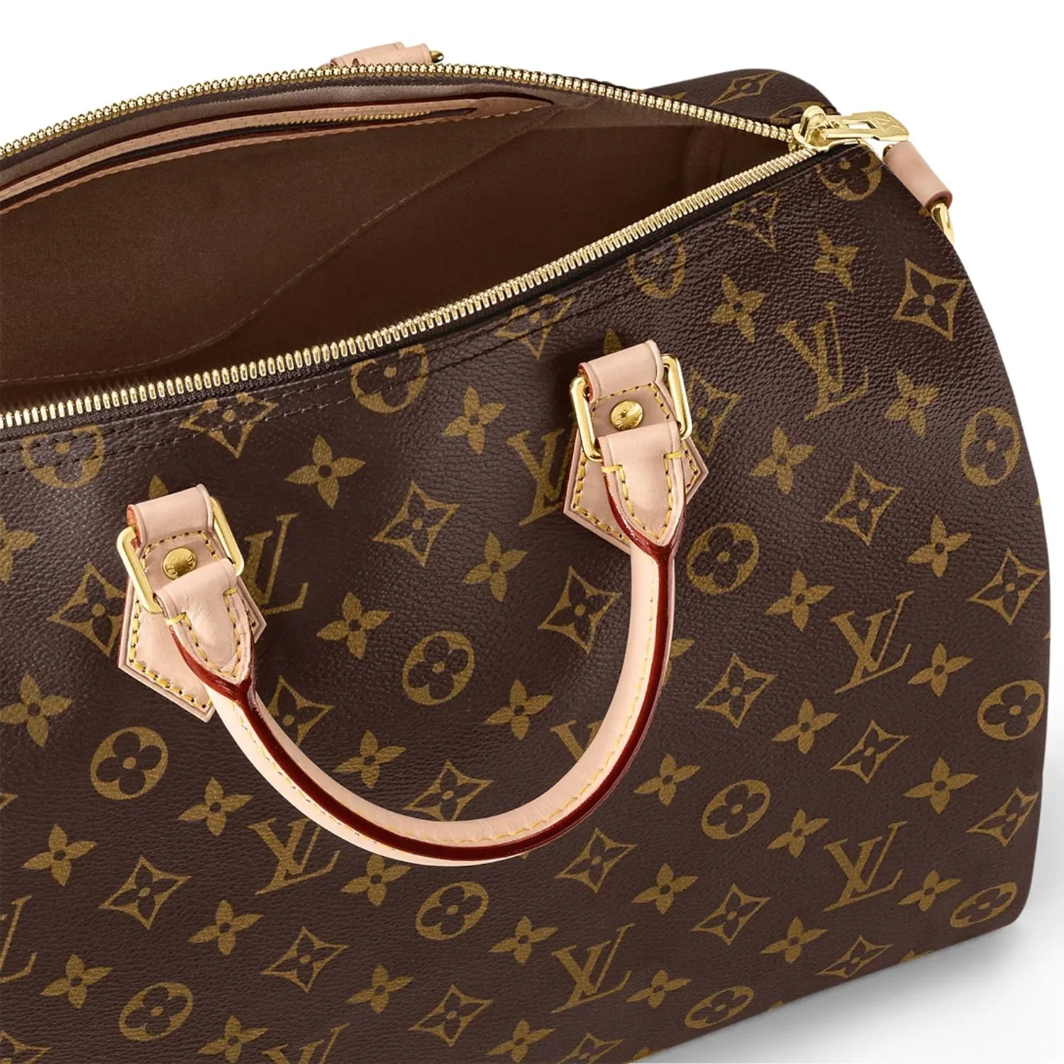 Louis Vuitton Speedy Bandouliere 35 Top Handle Bag / Brown Gold Hardware - Image 5