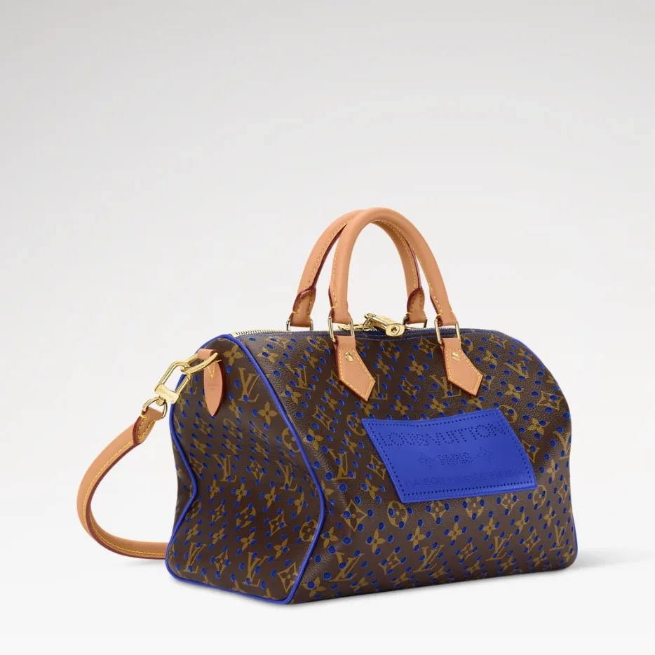 Alternative view of Louis Vuitton Speedy Soft 30 Top Handle Bag / Neon Wave Gold Hardware