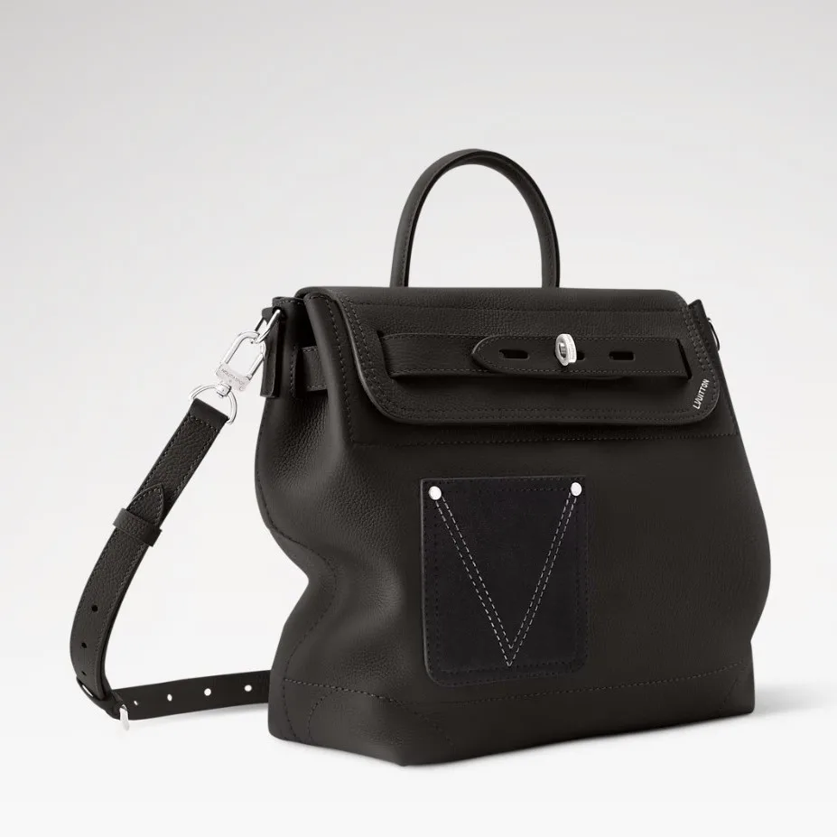 Louis Vuitton Steamer 30 Top Handle Bag / Black Silver Hardware - Image 3