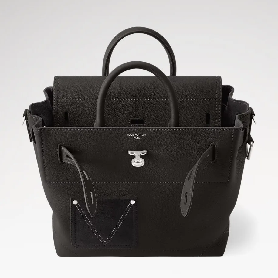 Louis Vuitton Steamer 30 Top Handle Bag / Black Silver Hardware - Image 6