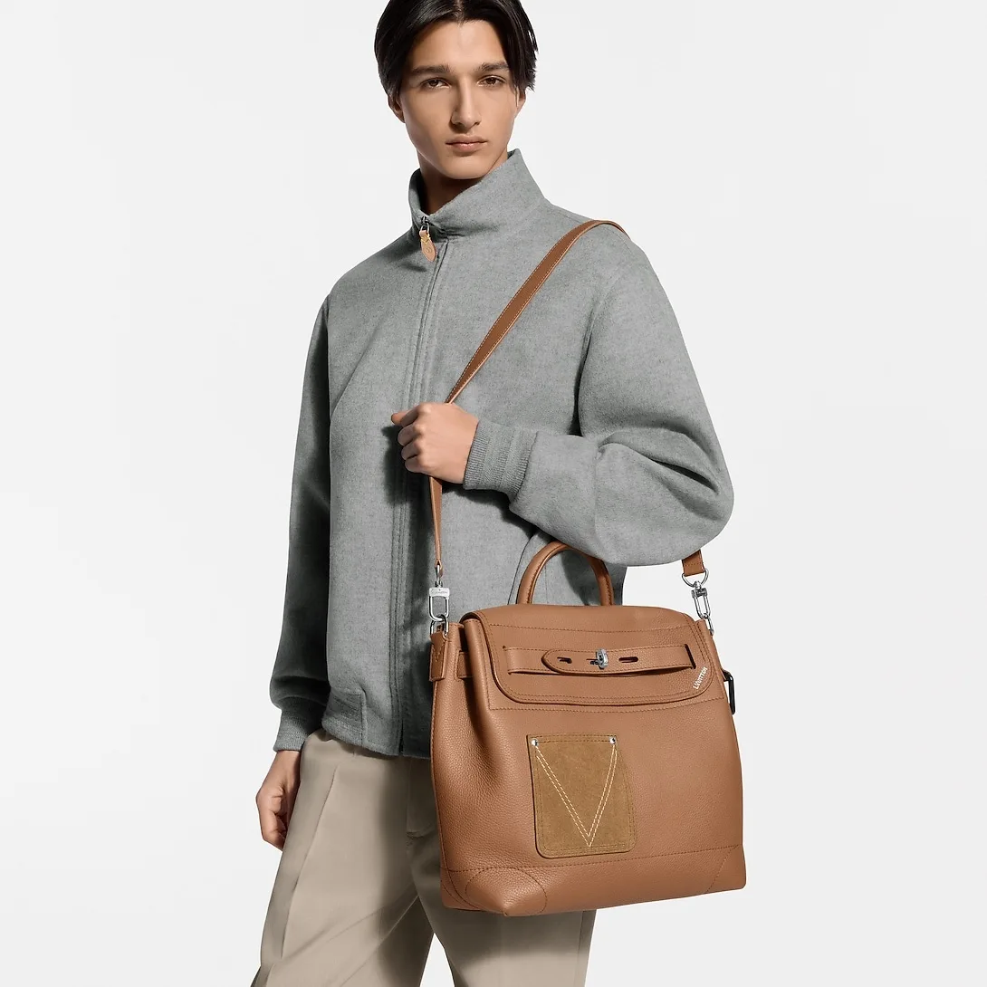 Alternative view of Louis Vuitton Steamer 30 Top Handle Bag / Tan Silver Hardware