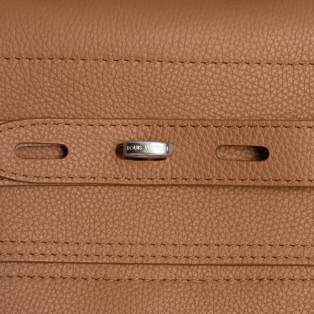 Louis Vuitton Steamer 30 Top Handle Bag / Tan Silver Hardware - Image 4