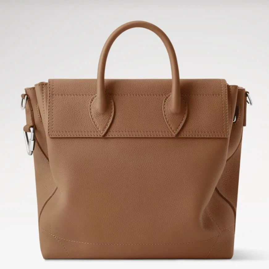 Louis Vuitton Steamer 30 Top Handle Bag / Tan Silver Hardware - Image 7