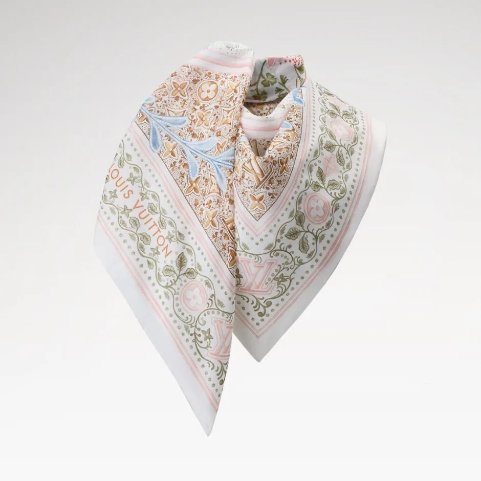 Louis Vuitton Summer Garden Shawl Beige - Image 5