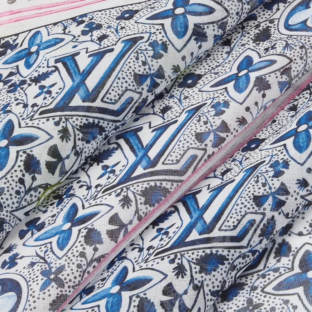 Louis Vuitton Summer Garden Shawl Blue - Image 3