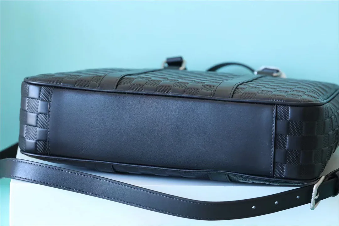 Tadao 2Way Shoulder Bag Damier Anfini Black / - Image 9
