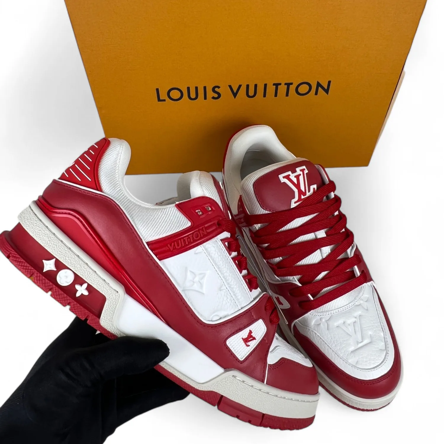 Louis Vuitton Trainer Sneaker Rubber Monogram Red - Image 2
