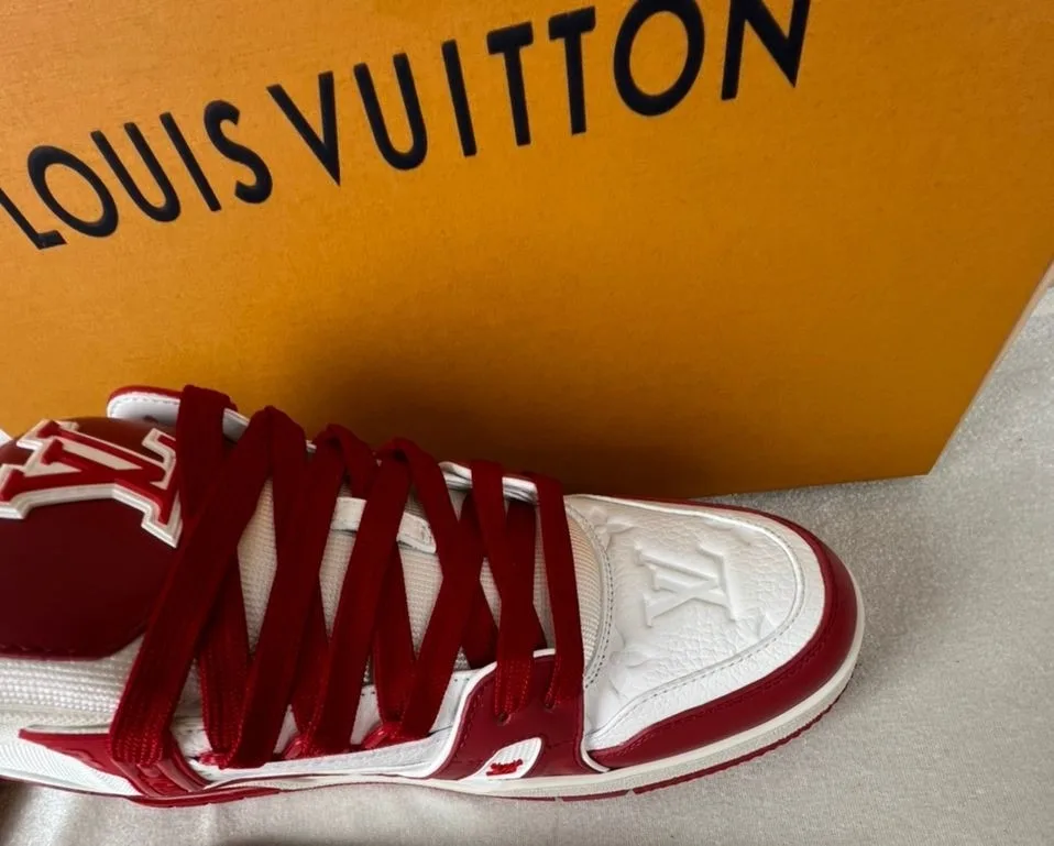 Louis Vuitton Trainer Sneaker Rubber Monogram Red - Image 5