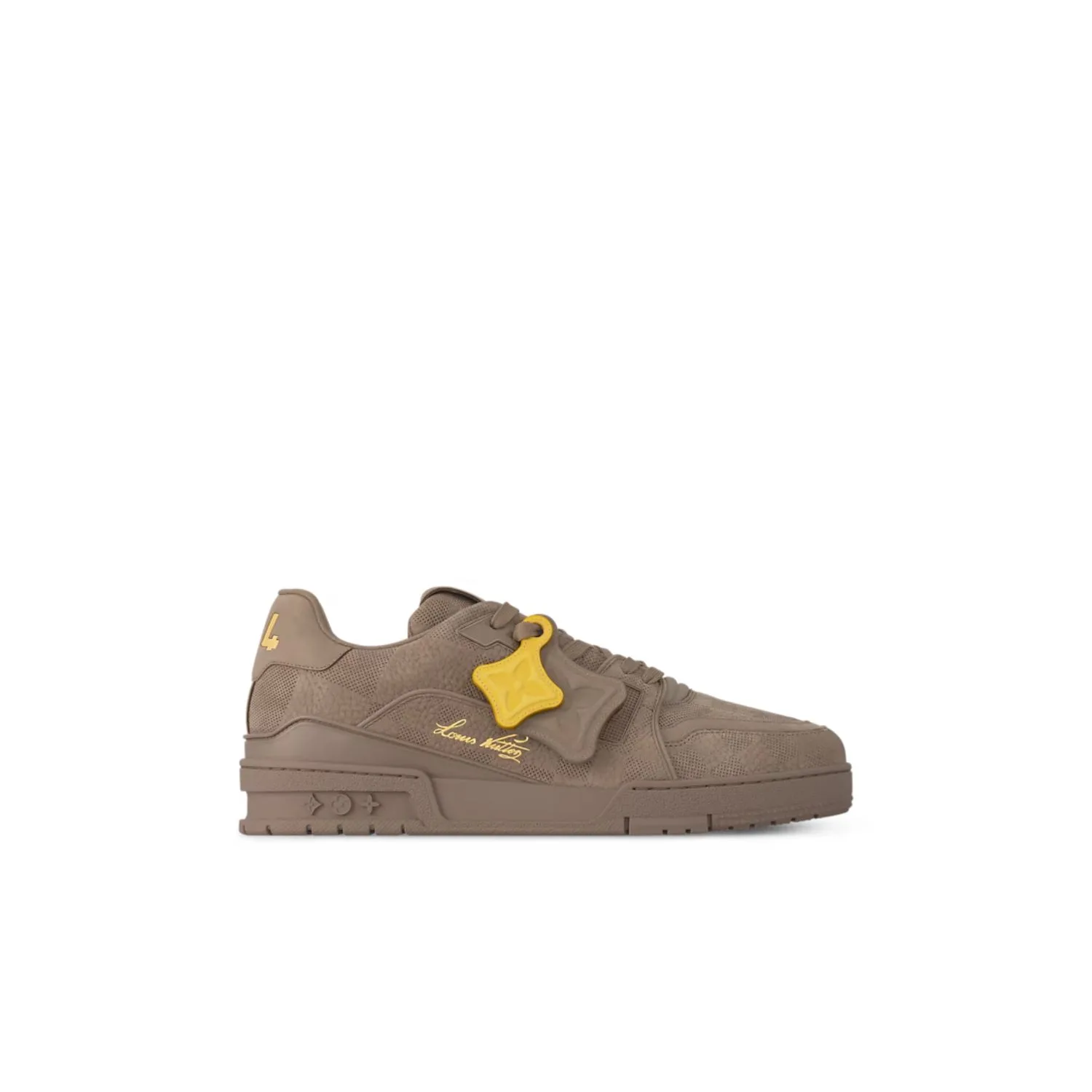Louis Vuitton Trainer Sneaker Taupe Brown - 1AH618 - Image 4
