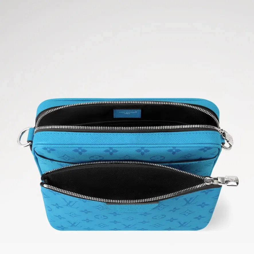 Louis Vuitton Trio Messenger Crossbody Bag / Tropical Blue Silver Hardware - Image 3