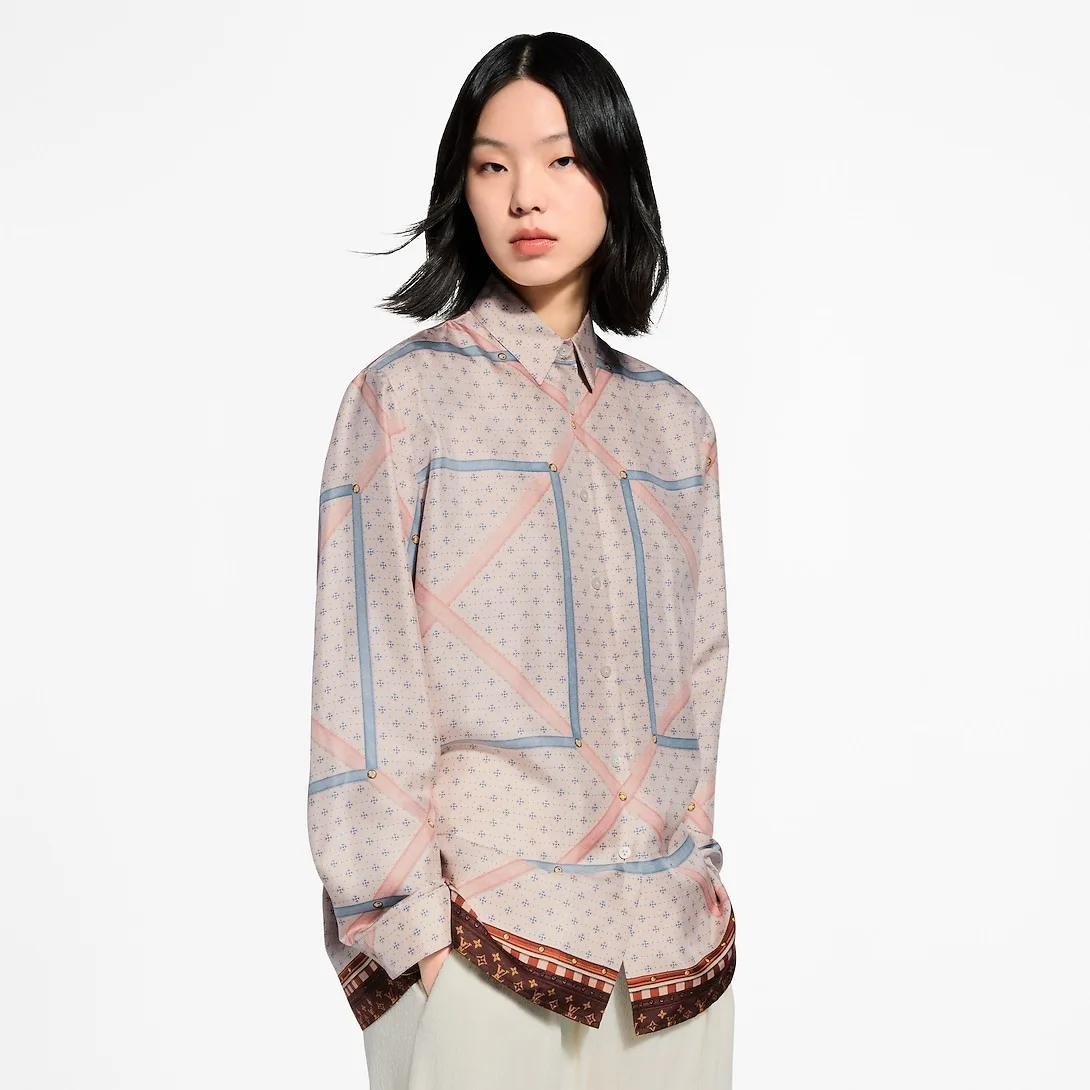 Alternative view of Louis Vuitton Trunk Print Shirt Pink