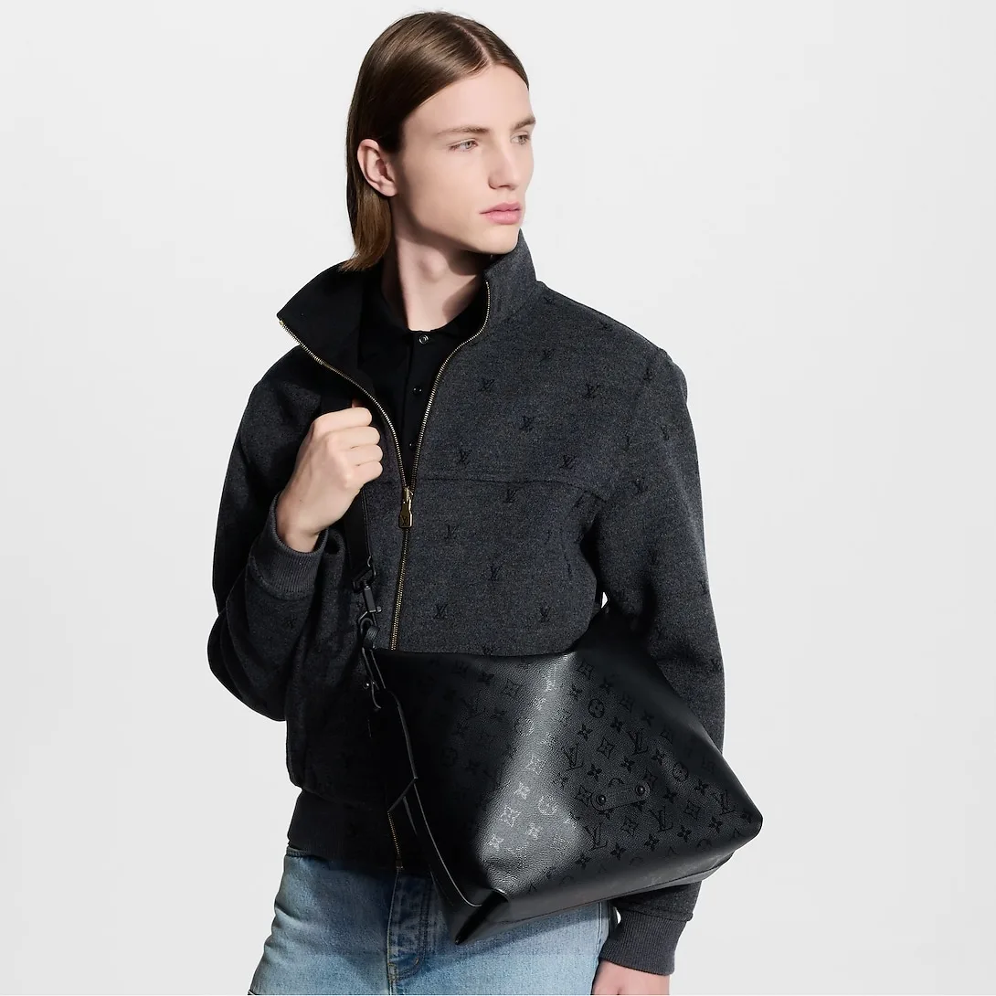 Alternative view of Louis Vuitton Vagabond Hobo Bag / Black Monogram Midnight Black Hardware