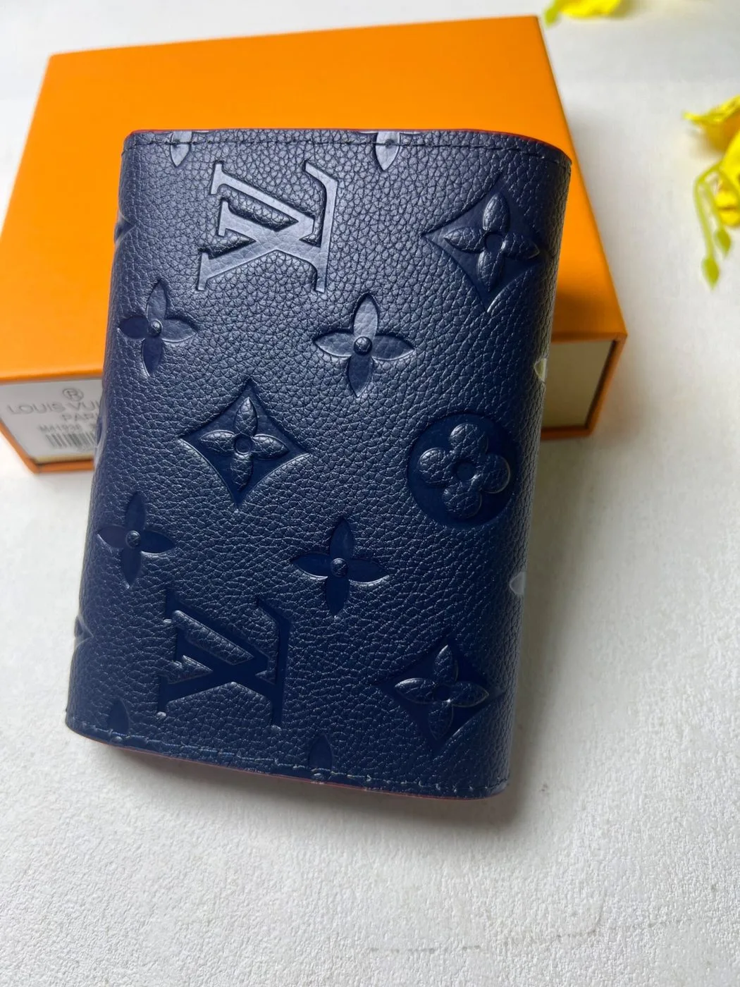 Alternative view of Louis Vuitton Victorine Wallet Monogram Empreinte Navy Blue/ Red