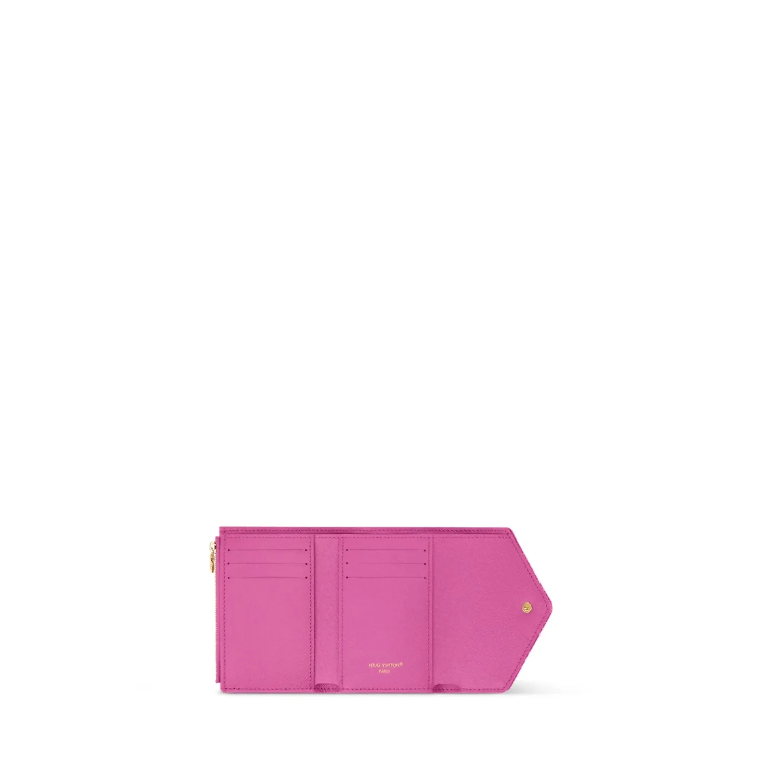 Louis Vuitton Victorine Wallet / Fuchsia Denim Gold Hardware - Image 3