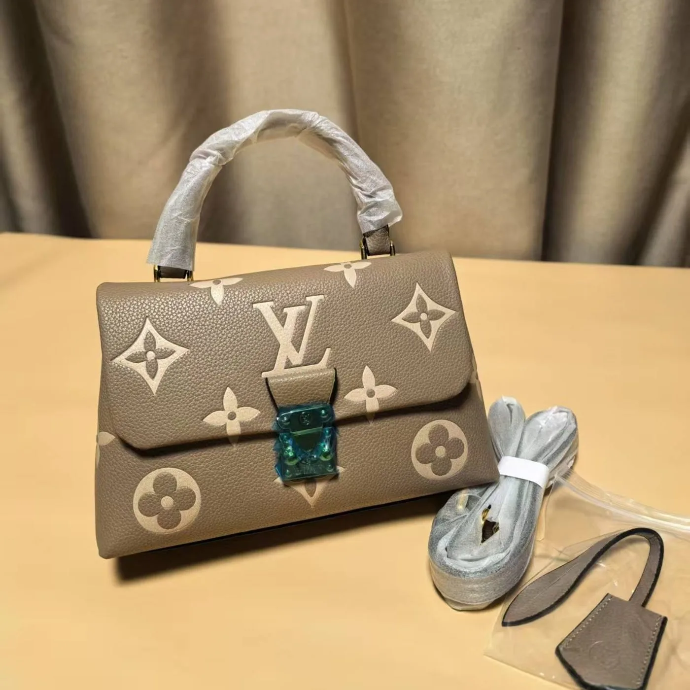 Louis Vuitton Madeleine BB Monogram Empreinte Dove Gray/ Creme Beige - Image 5