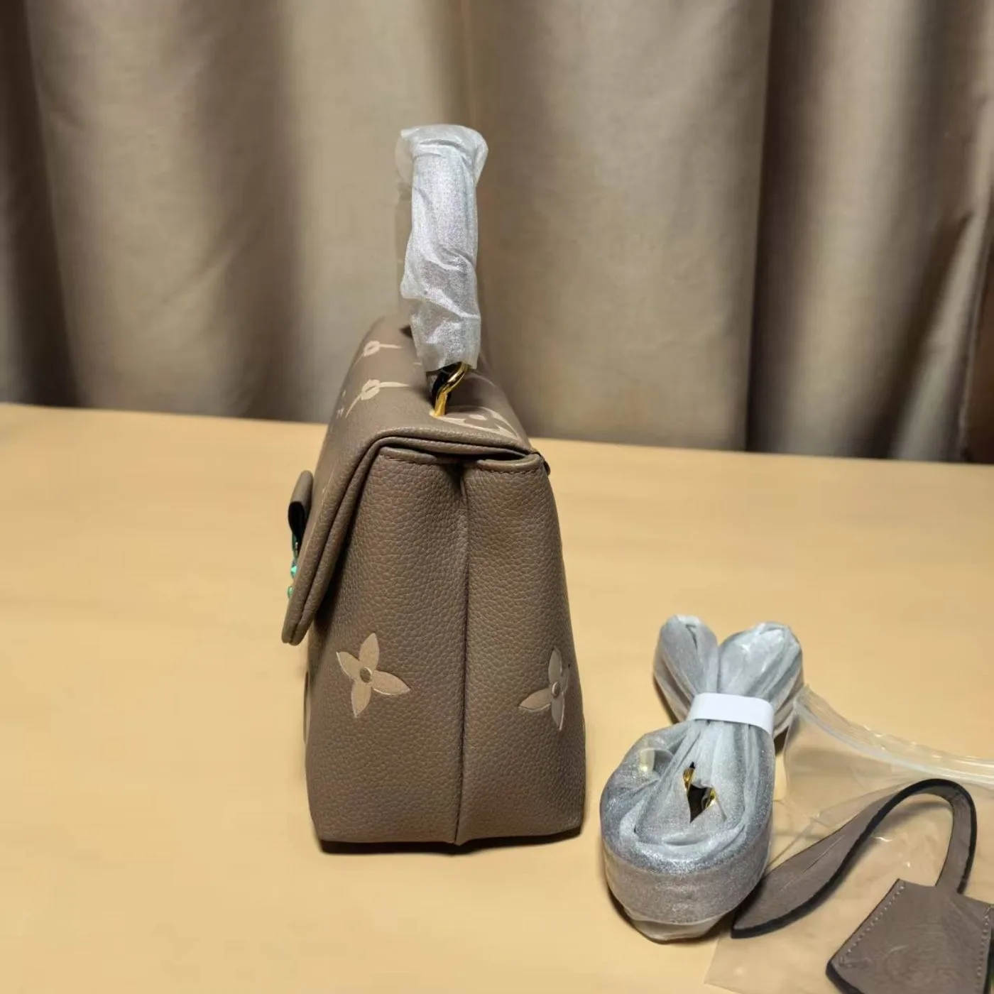 Louis Vuitton Madeleine BB Monogram Empreinte Dove Gray/ Creme Beige - Image 4