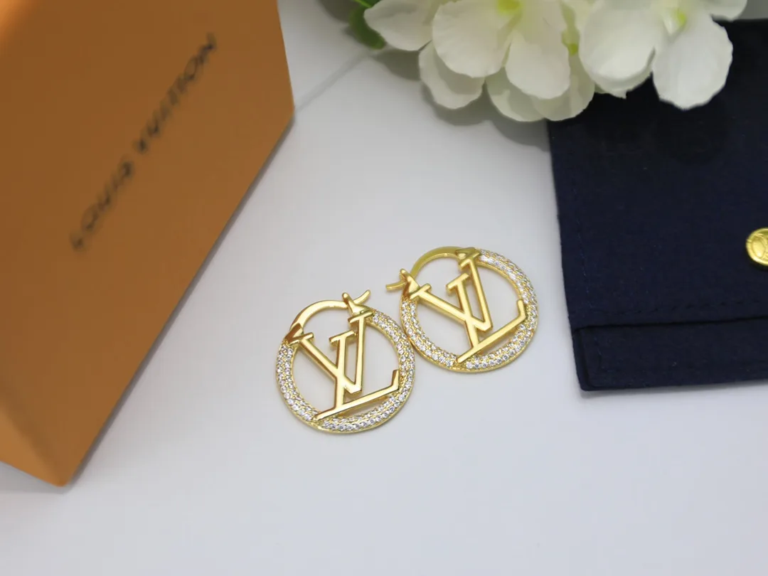 Louis Vuitton Louise By Night Earrings Gold Tone - Image 7